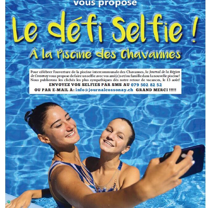 Le défi Selfie à la piscine des Chavannes !