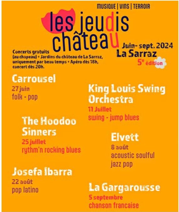 La Sarraz – La musique est prête à envahir les jardins du château dès le 27 juin